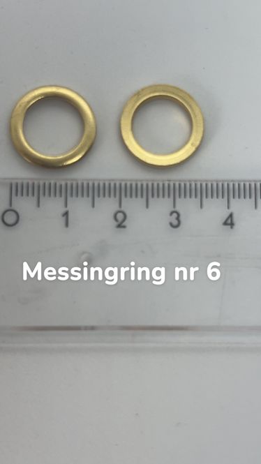 Hovedbilde messingring nr 6 , 11 mm