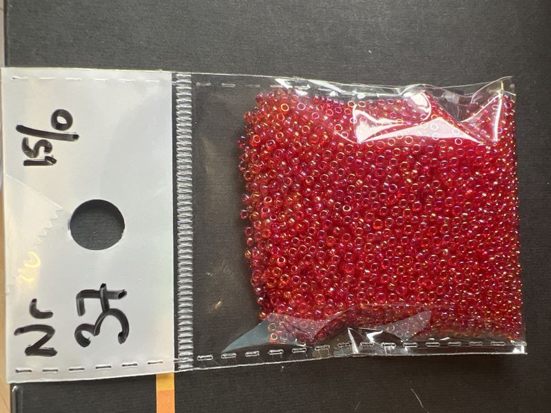 Mini 37 - lysrød Transparent Aurora borealis